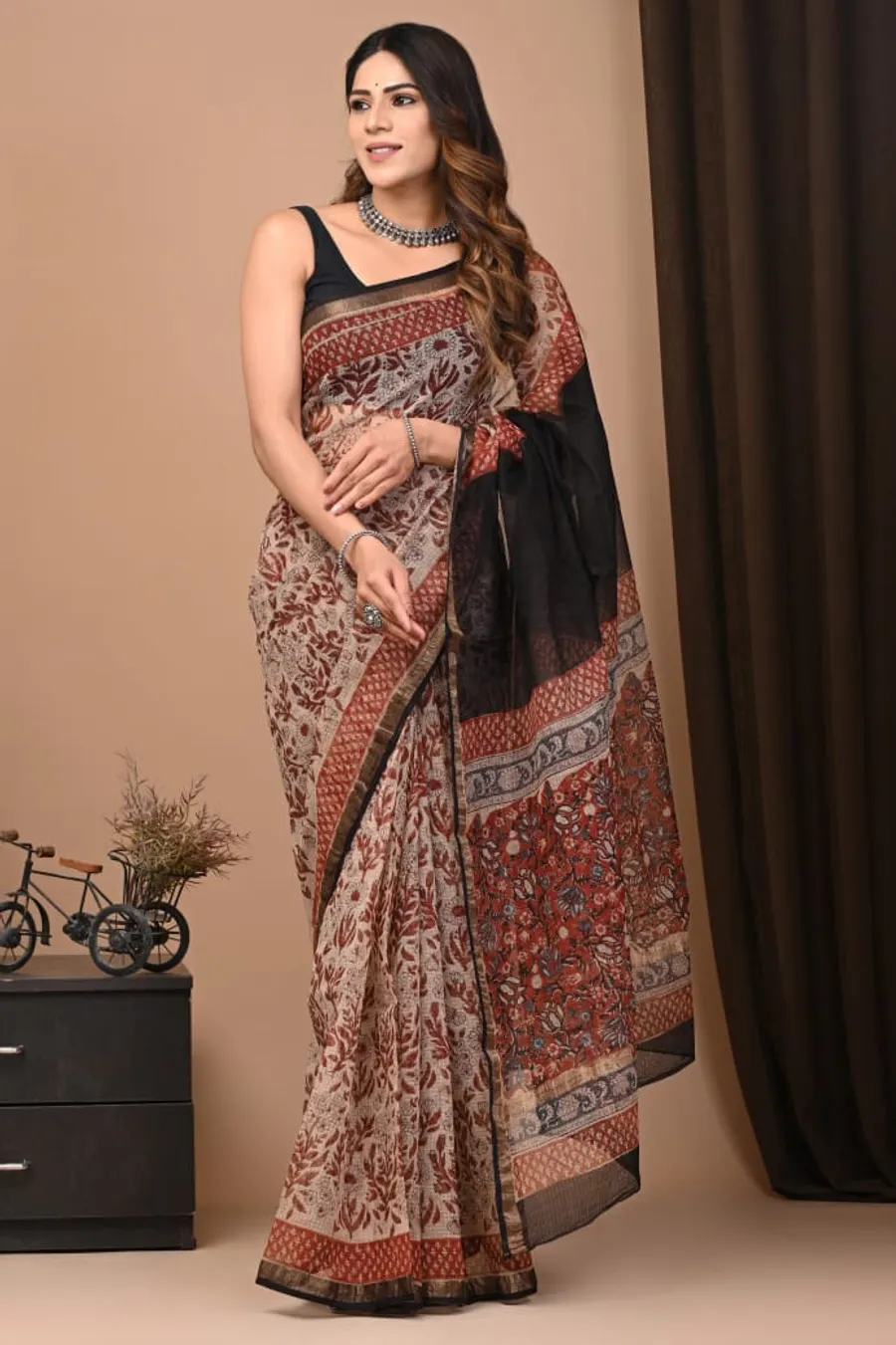 Vaspati Hand Block Prints Kota Sarees